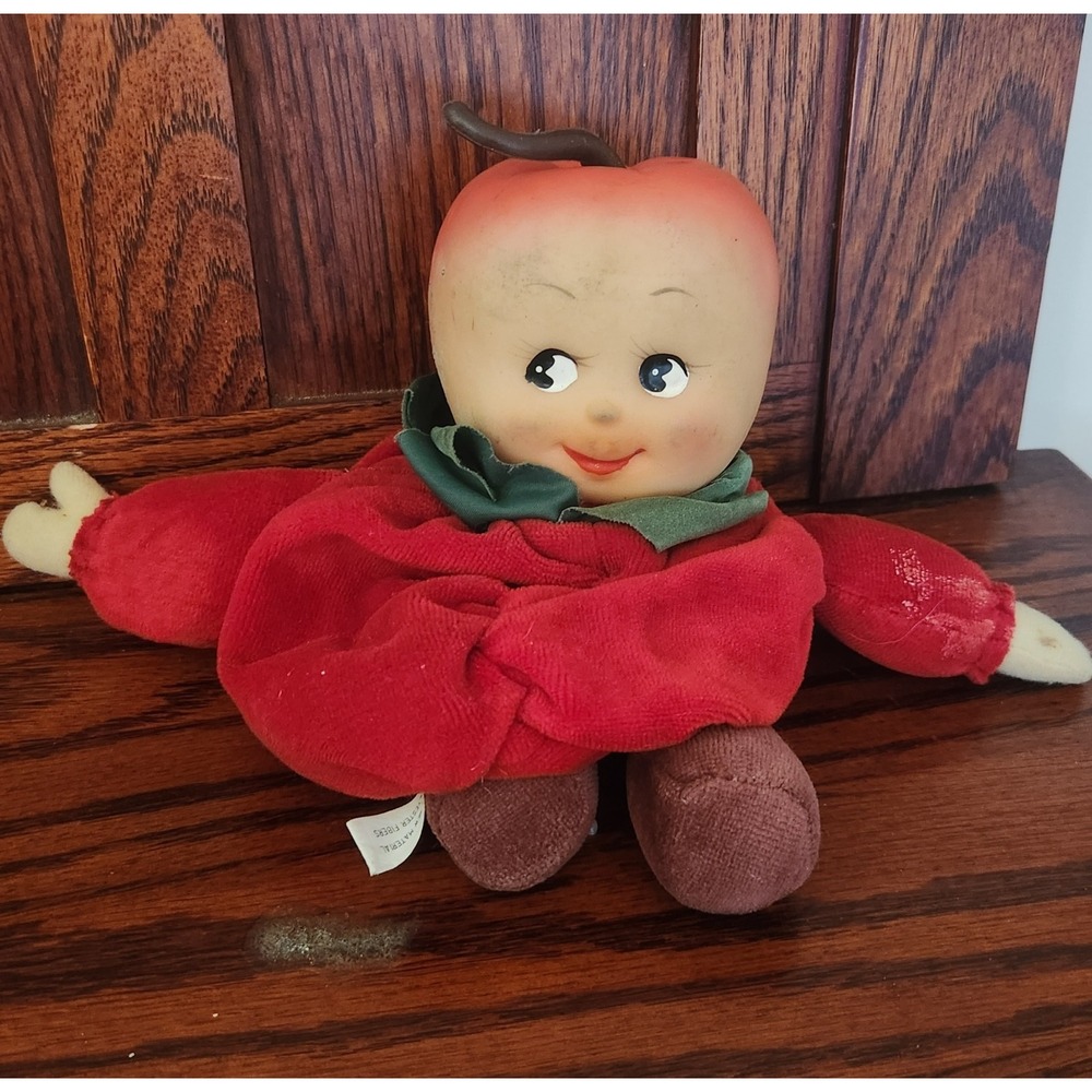 Vintage Fruits Baby‎ Apple Doll Bean Bags Plush Small Small World 1990s